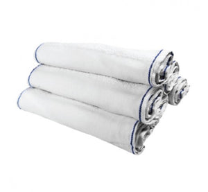 Premium Barber Towels Blue Trim 10 pack