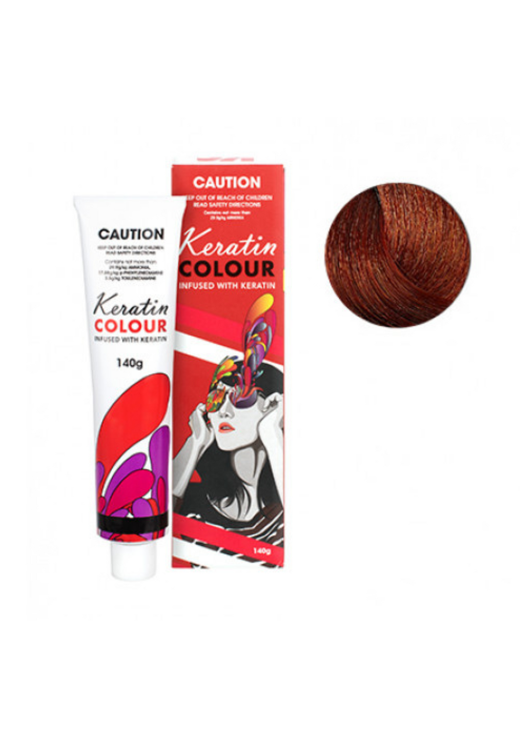 Keratin Colour 7.43 Golden Copper 140g