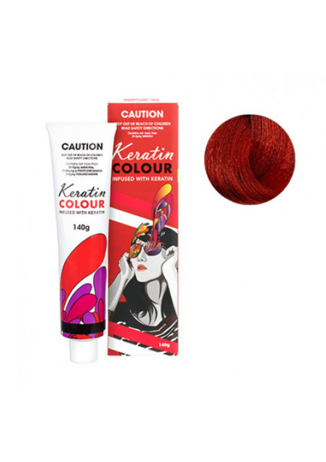 Keratin Colour 7.64 Red Copper Blonde 140g