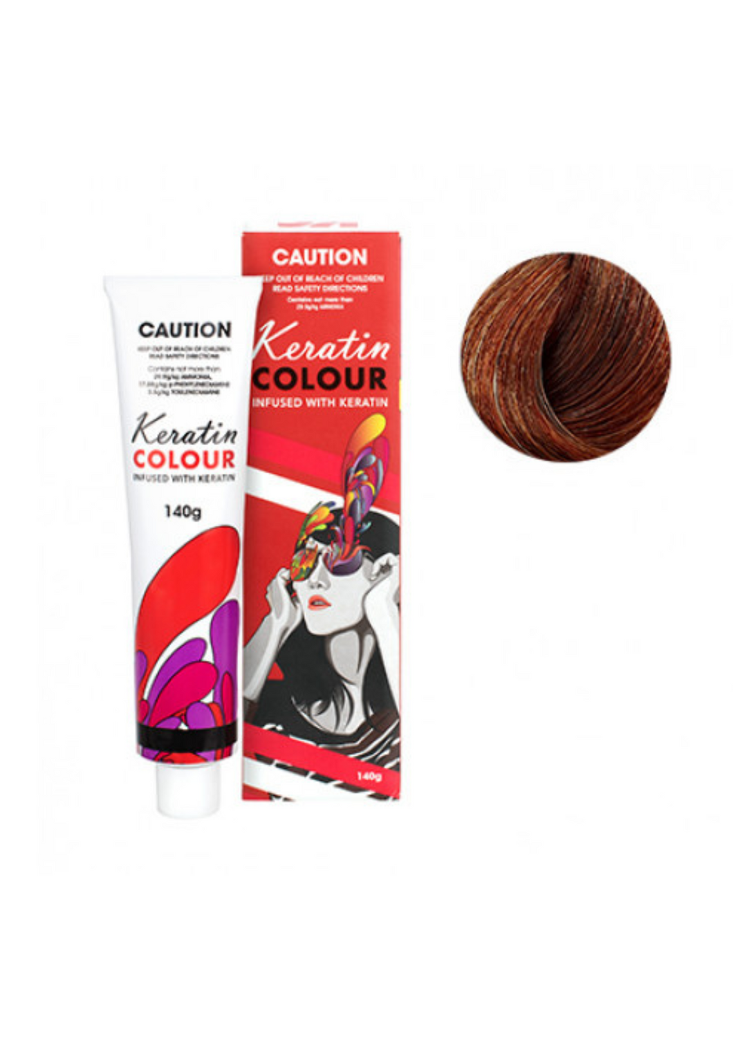 Keratin Colour 8.35 Light Golden Mahogany Blonde 140g