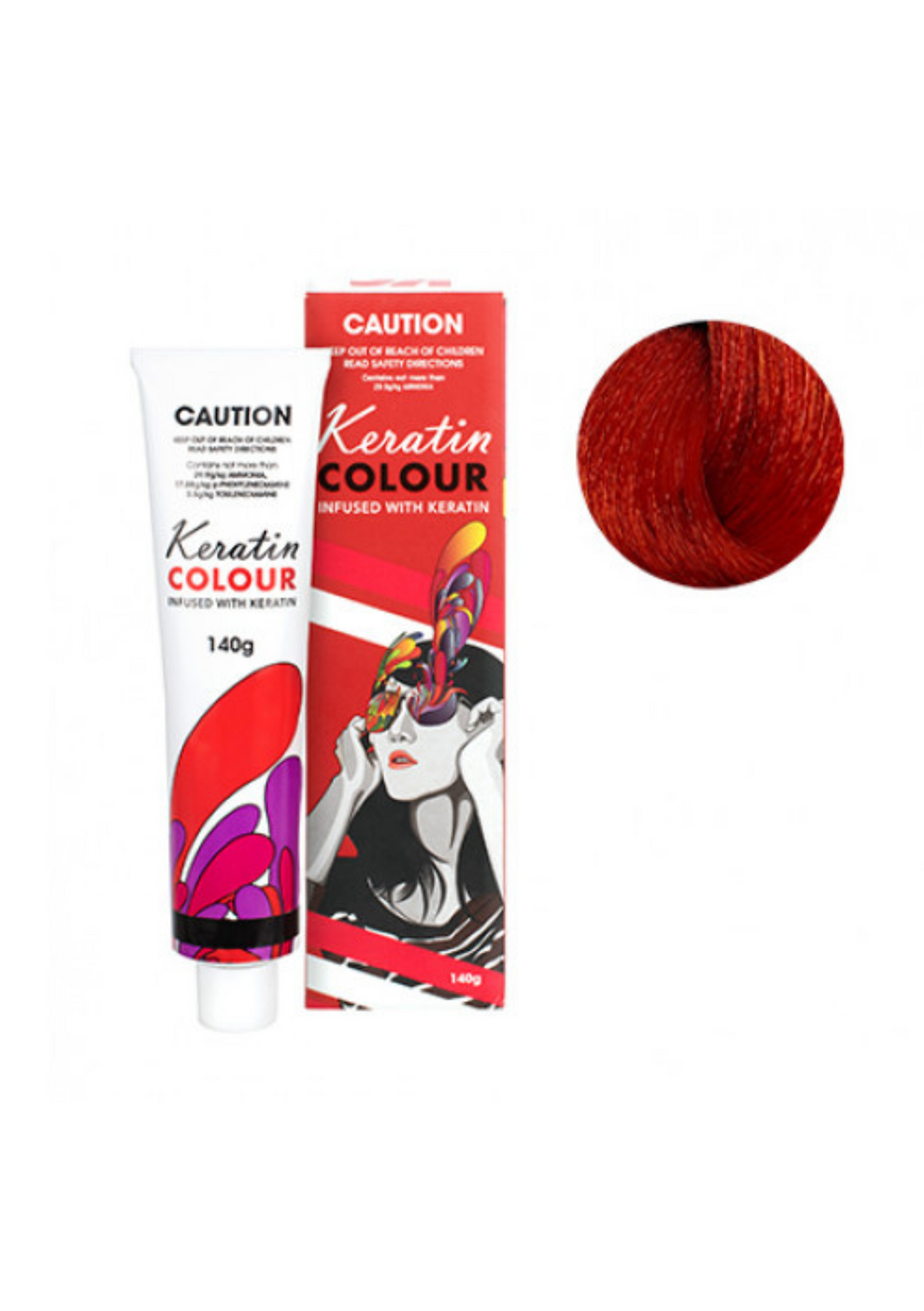 Keratin Colour 8.64 Light Red Copper Blonde 140g