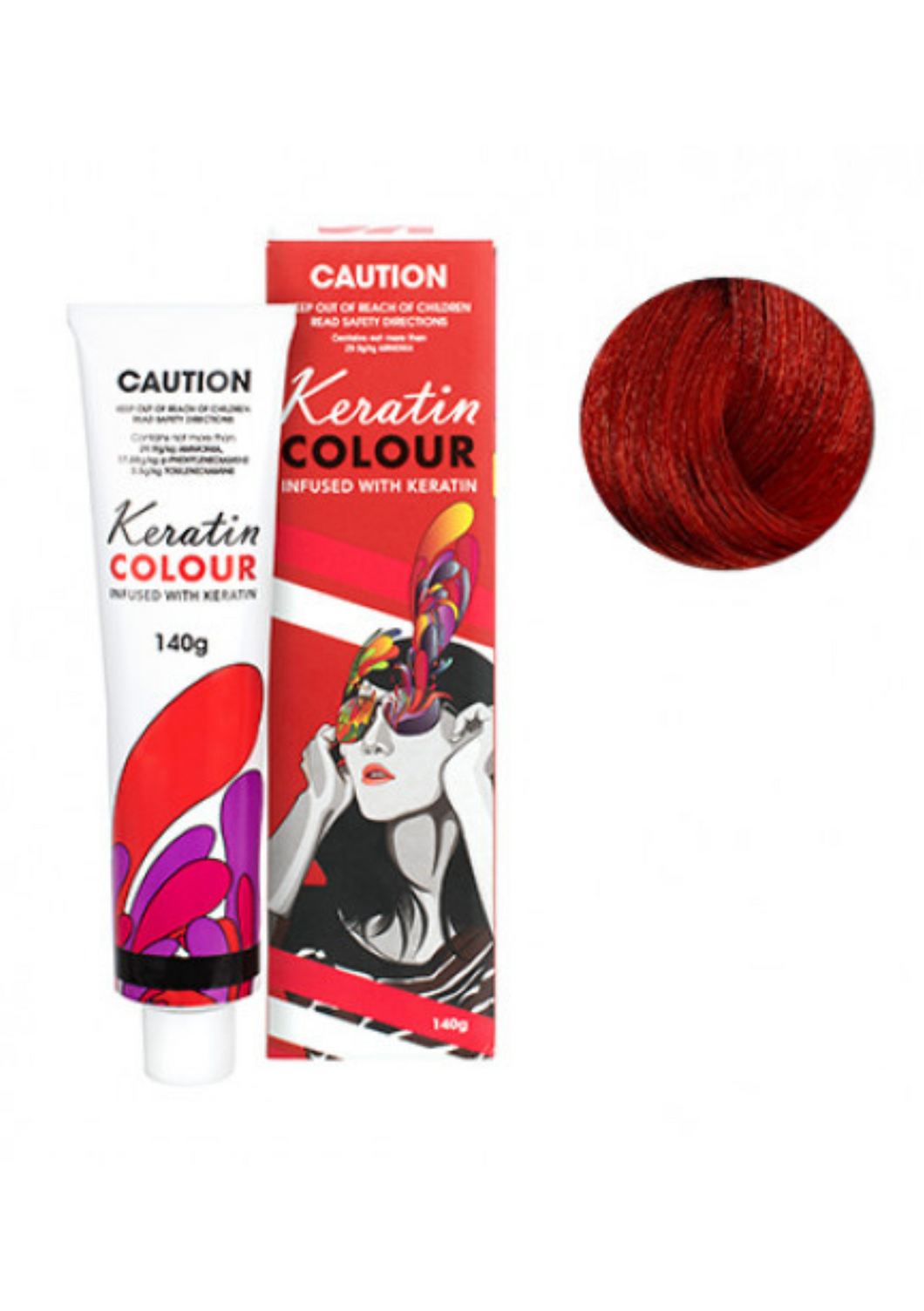 Keratin Colour 7.62 Red Iridescent 140g